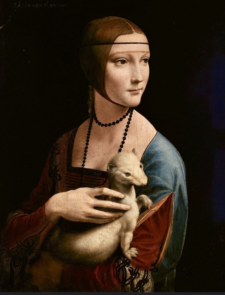 Lady with an Ermine, portrait by Leonardo da Vinci